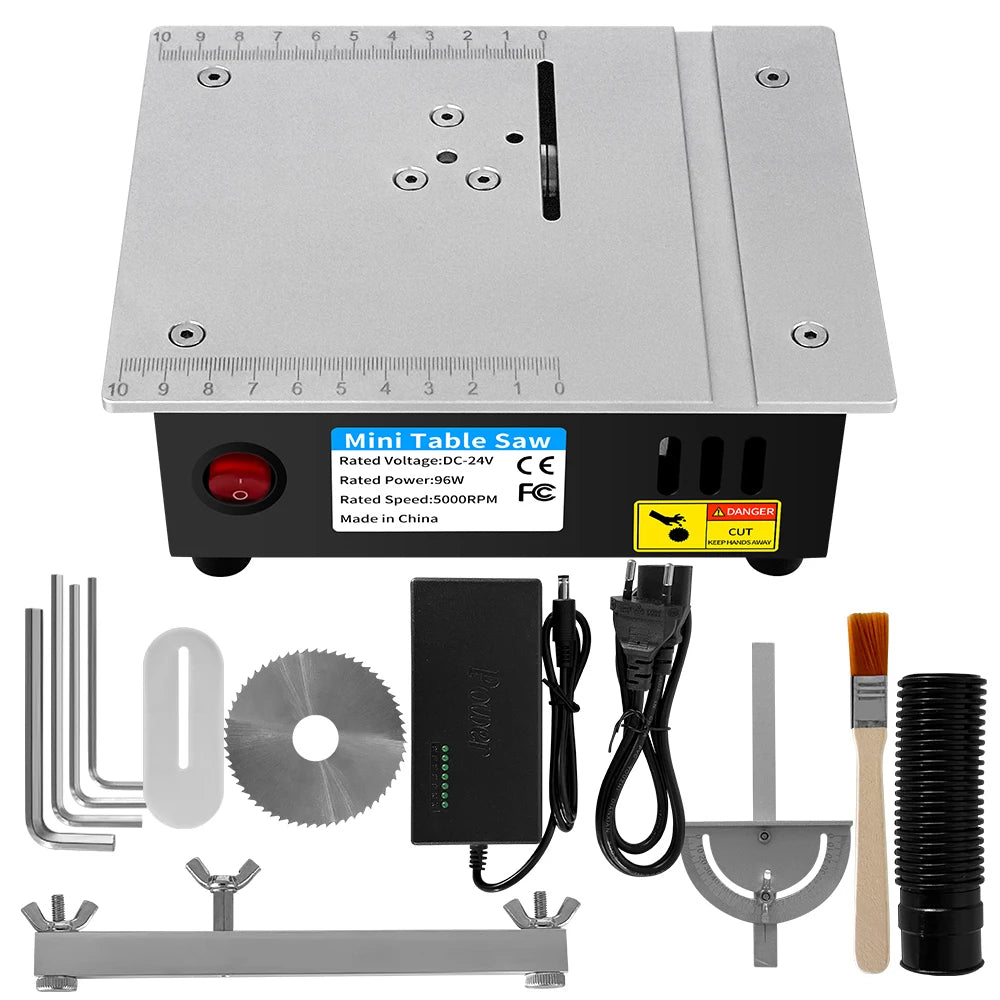 Mini scie de Table compacte 96W 5000 tr/min, Machine de découpe de précision pour bois, PCB, plastique, aluminium, prise ue/US, DIY
