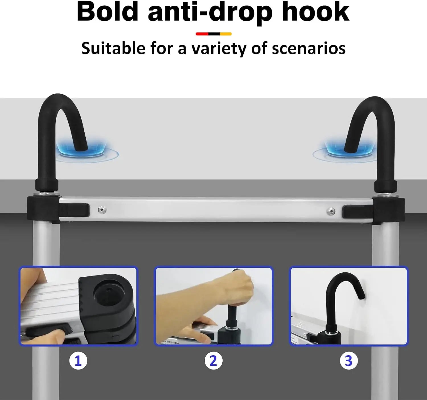 DayPlus 3.2-6.2M échelle télescopique  Kit crochet de toit en aluminium Portable multi-usages pliant Portable robuste extensible
