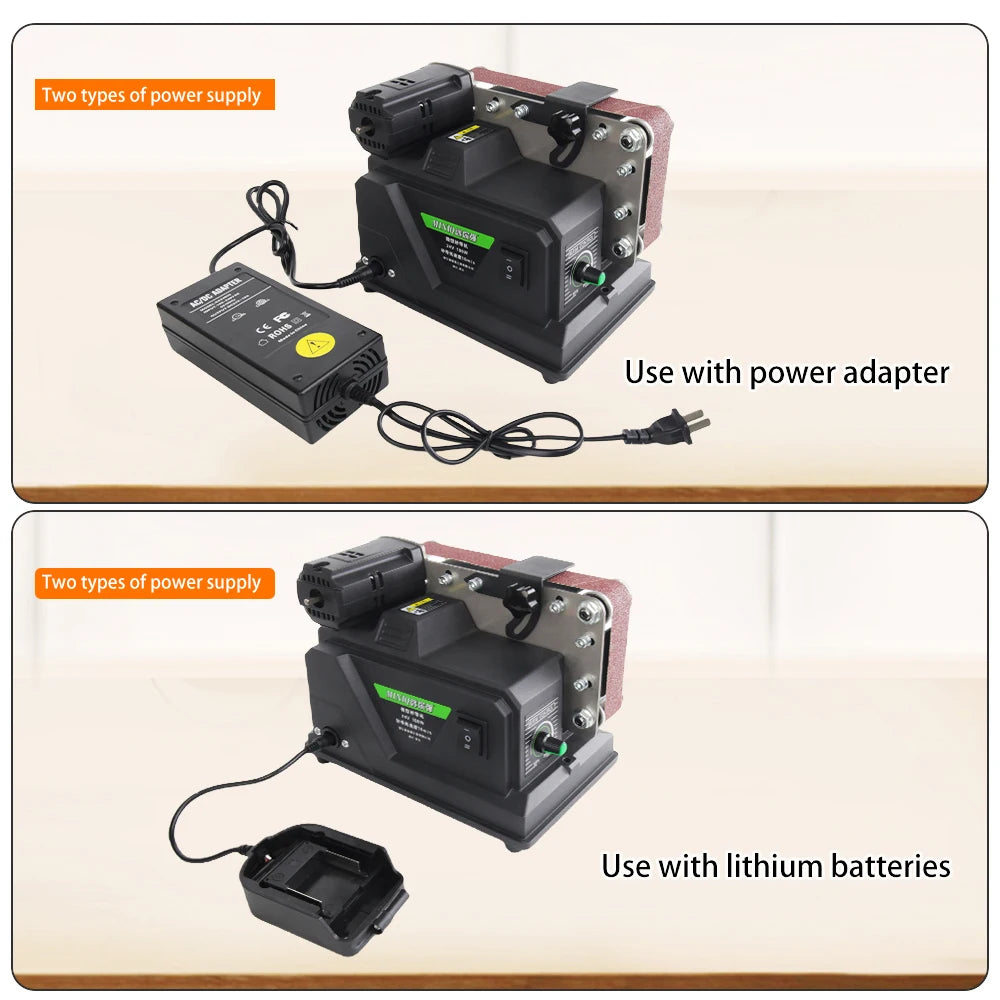 Allsome-Mini ponceuse à bande électrique, 180W, 533x30mm, compatible avec les batteries Makita 18V et AC 220V, 10 pièces