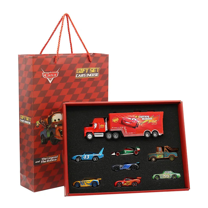 Disney Pixar Cars 3-Modèle de voiture en métal moulé sous pression, Mater Champion, Jackson UnmunTruck, jouets d'anniversaire pour garçon, coffret cadeau