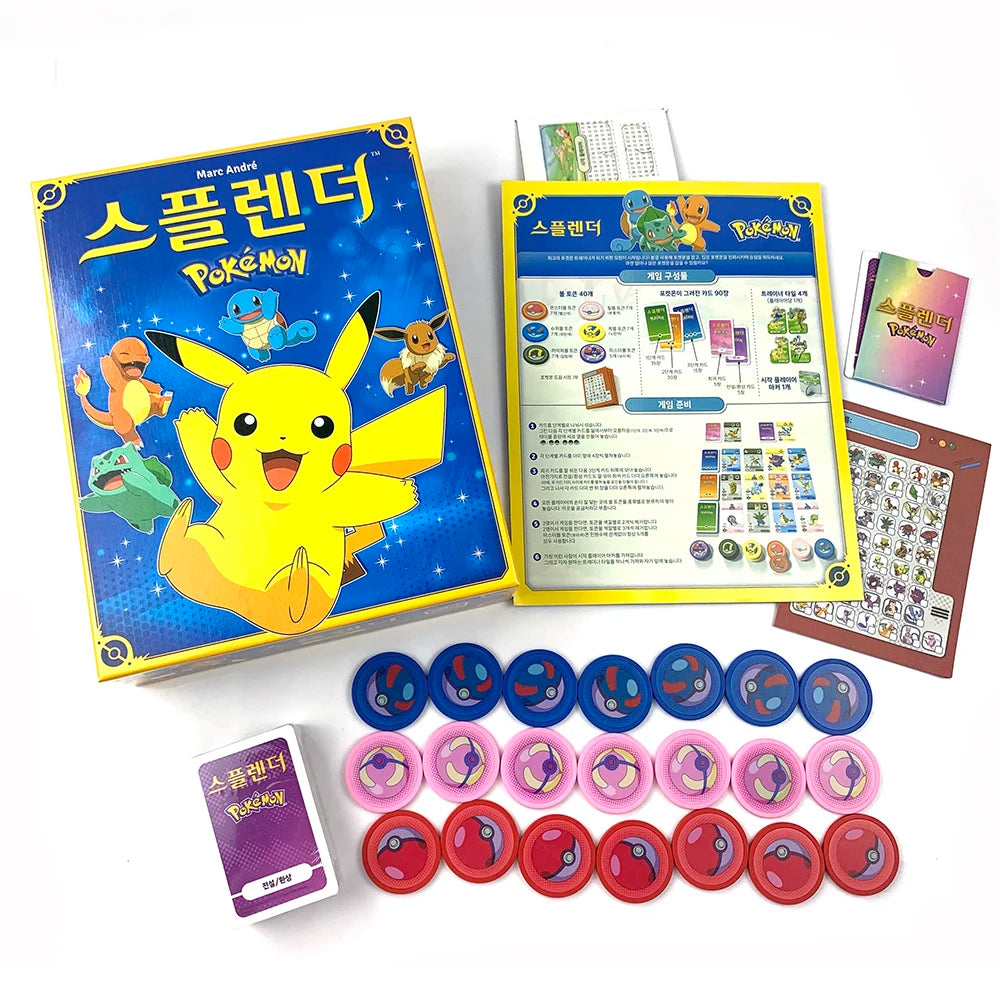 Jeu de société édition Pokémon, Version coréenne, jeu de cartes, stratégie d'introduction, jeu de fête Pokémon, jeu de vacances, collection de cartes de loisirs