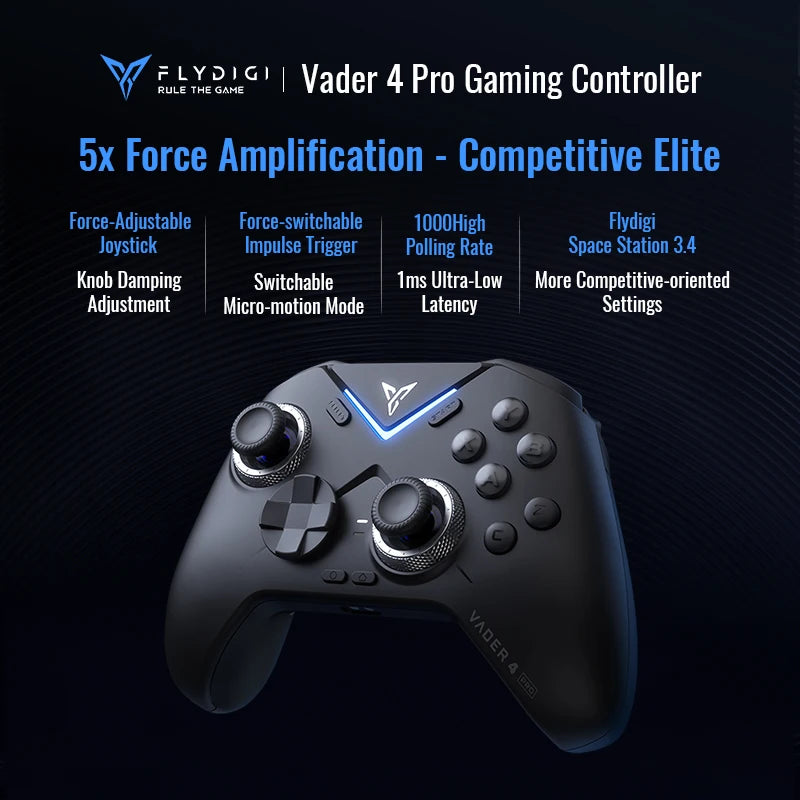 FLYDIGI-Vader 4 Pro Gaming Contrmatérielle, Switchable Tirgger Support, Elite Force, PC, NS, Mobile TV Box, PC Gamer, PS Game Boy Gifts