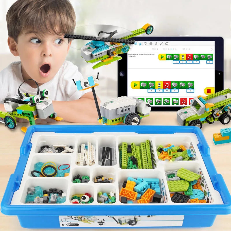 Nouveau kit de robotique WeDo 2.0 Core Set STEAM en boîte, compatible avec les blocs de construction We-Do 45300, jouet éducatif à monter soi-même, cadeau de Noël