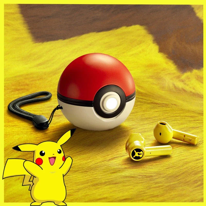 Pokemon Pikachu écouteurs 5.0 sans fil Bluetooth Sport réduction du bruit casque contrôle tactile Microphone cadeau universel