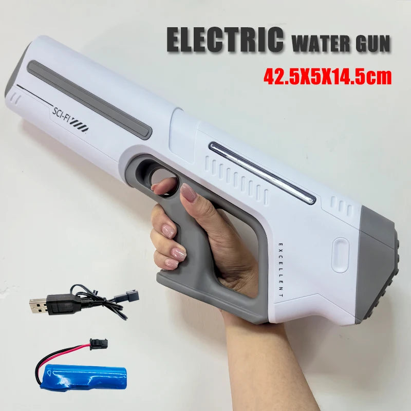 Pistolet à eau électrique haute pression, jouets pour enfants, jeux de combat de piscine extérieure d'été, jouets d'eau pour enfants, cadeau