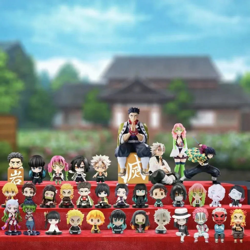 Calendrier de l'Avent Demon Slayer 2025, boîte Surprise de 24 jours, 2 figurines de dessin animé, compte à rebours périphérique, jouet de noël pour enfants, cadeau