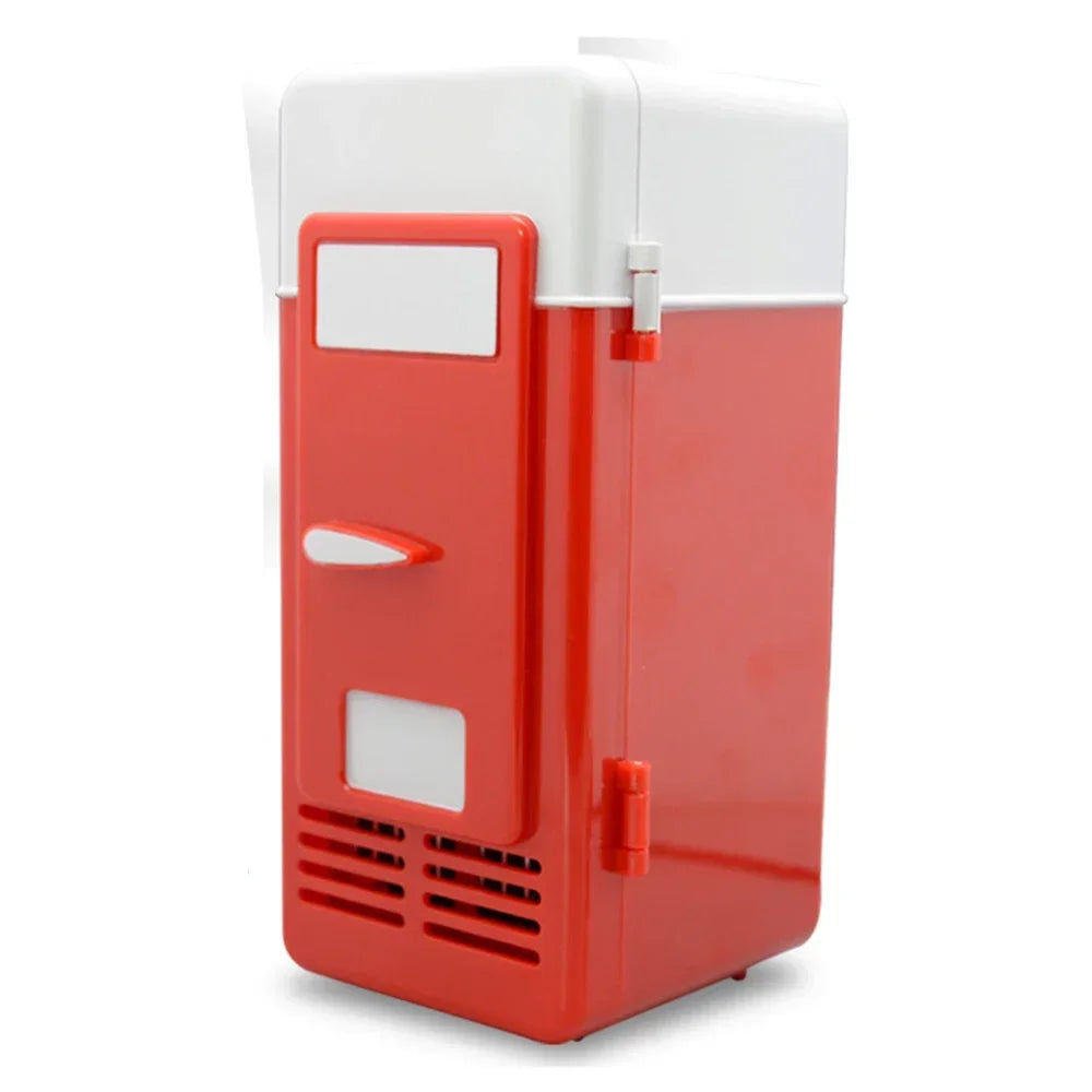 Mini réfrigérateur portable USB, refroidisseur de boissons, chauffe-canettes, voiture, ordinateur portable, PC, ordinateur, noir, rouge, document 2024