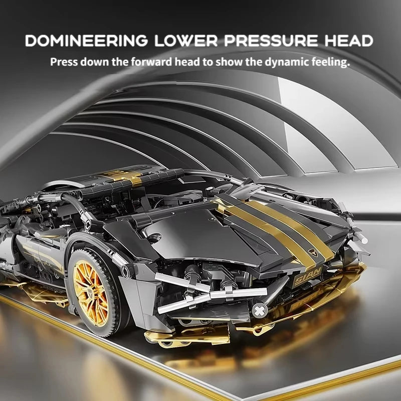 67129 Voiture MOC 1280 pièces Blocs de construction Voiture et jouet de construction Voitures de collection pour adultes Ensemble pour construire un modèle de voiture de sport à l'échelle 1:14