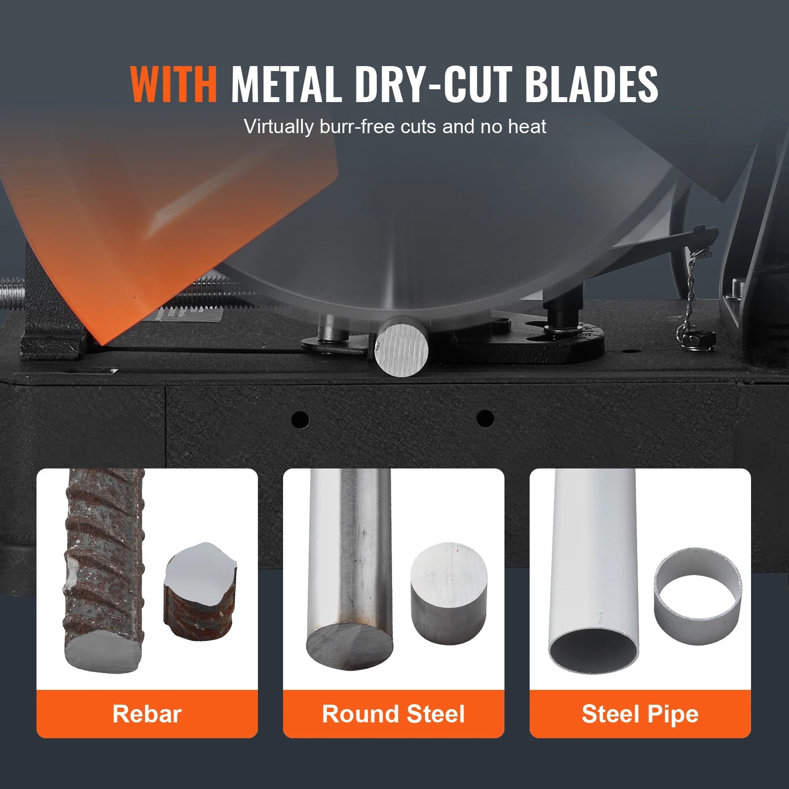 SucceBuy 2800W scie à découper 14 "/355mm diamètre de lame scie à découper 1200 tr/min Machine de découpe d'acier 0-45 ° Scie à découper réglable à coupe sèche
