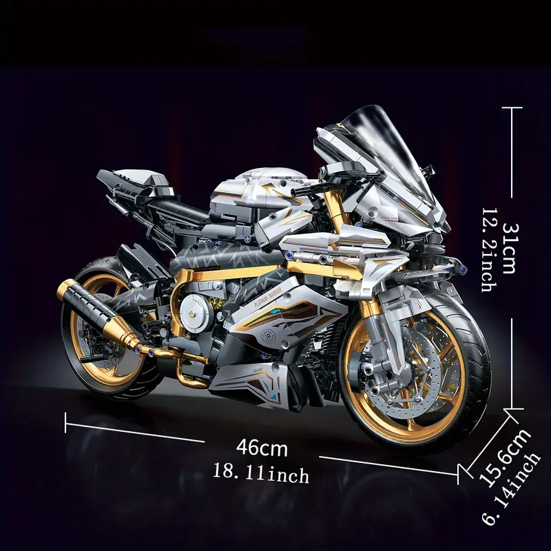 Motorcycle Blocks Model for Teens & Adults